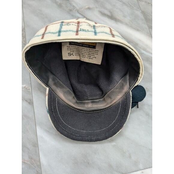 Stormy Kromer Ida Hat Womens 7 Winter Flower Plaid USA Midwest Wool Classic - Picture 4 of 9